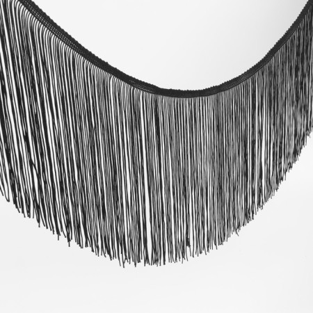 Decorative braid "Furrm", 20 cm, 5 ± 0.5 m, black color