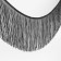 Decorative braid "Furrm", 20 cm, 5 ± 0.5 m, black color