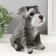Piggy bank "Mittel puppy" height 17 cm, width 11.5 cm, length 16.5 cm gray-black