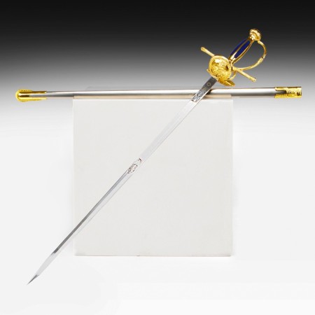 Souvenir sword Don Quixote Lamanka, painting on the blade, 91.5 cm