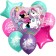 A set of balloons "Happy Birthday", Minnie Mouse and Unicorn