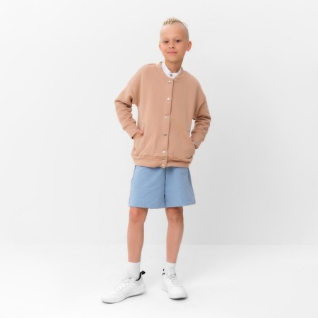 Bombber Children's minku beige color, height 140 cm-6