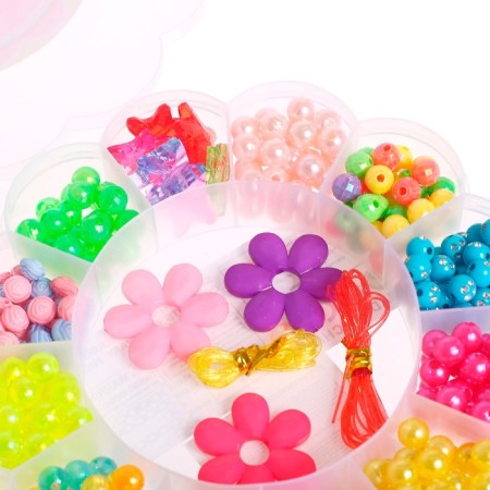 Set for beadwork "Flower", in a plastic container, mix-5
