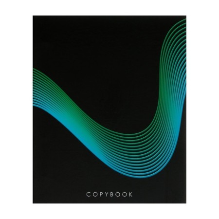 A notebook on the rings of A5 160 sheets in the Calligrata cage "Black graphics", cover 7BC, without cutting down under the rings, offset unit-2