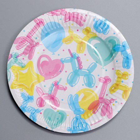 Disposable paper plate "balloons", 18 cm-1