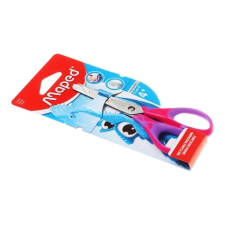 Baby scissors 13 cm, Essentials Soft, symmetrical, rubberized handles, mix-6