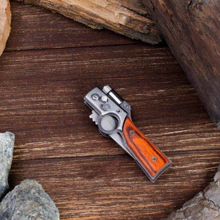 A folding semi -automatic "gun", a blade 7 cm, with a flashlight-3
