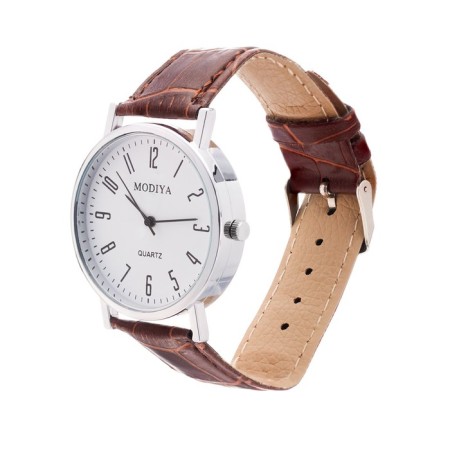 Men's wrist watches, D-4 cm, brown strap-2