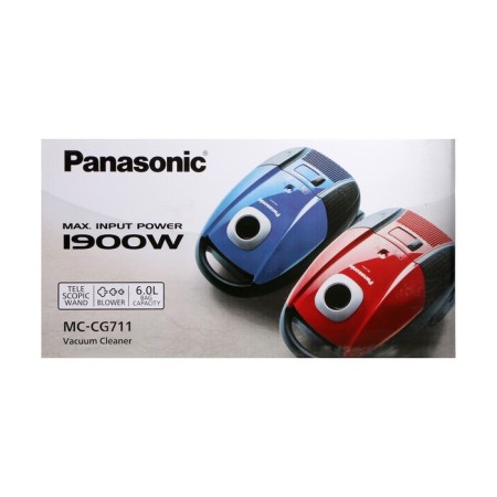 Пылесос PANASONIC MC-CG711A, мешок, 1900/350 Вт, 6 л, 65 дБ, шнур 5 м, синий-16