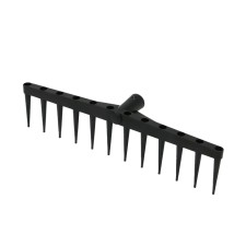 Robes straight, hazard, 12 teeth, plastic, black, without cuttings