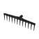 Robes straight, hazard, 12 teeth, plastic, black, without cuttings