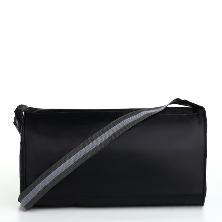 Sports bag with lightning, long belt, black/blue color-2