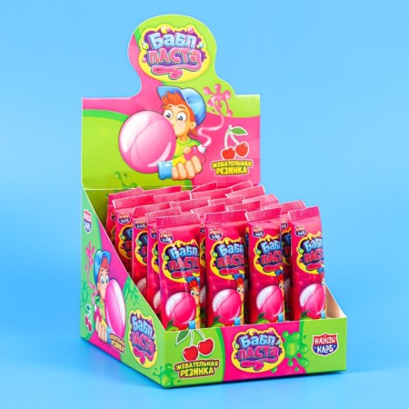 Chewing gum "Bubble pasta" with cherry tastes, 22 g