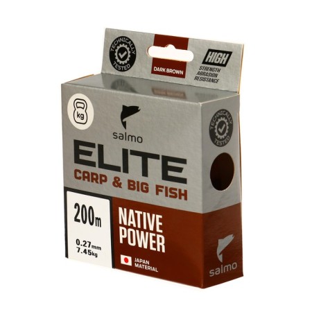 Monophile Salmo Elite Carp & Big Fish, diameter 0.27 mm, test 7.45 kg, 200 m, brown-1