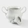 Porcelain sugar tower with a lid, 550 ml, white color