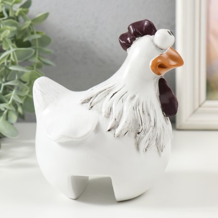 Polystone souvenir "Funny cockerel. Prayer" 13x12.5x14 cm-5