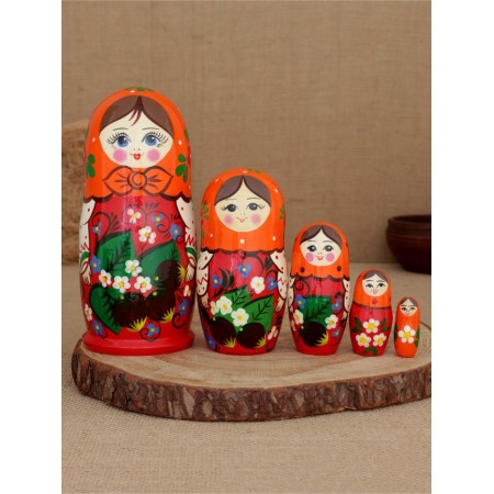 Nesting doll "twig of nuts" 5 puppet