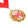 Jubilee medal with the ribbon "60 years. Flowers", D = 70 mm
