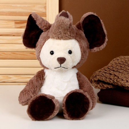 Soft toy "Bear" in an elephant suit, 40 cm, brown color-1