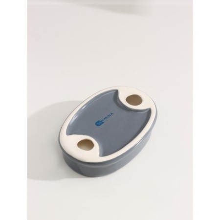 Savanna Bathroom Accessories set, 3 objects (soap dish, soap dispenser 400 ml, glass), gray-blue color-5