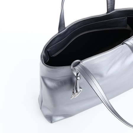 Women's bag with lightning, silver color-5