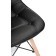 Wooden chair Kvadro array of beech/metal/eco -leather, natural/black 45x52x83 cm