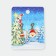 Earrings "Santa Claus" and Christmas tree, colored in gold