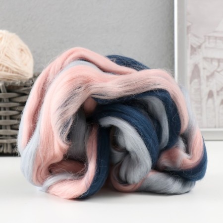 Fasting wool 100% semi -toned wool 50 g melange (7406)