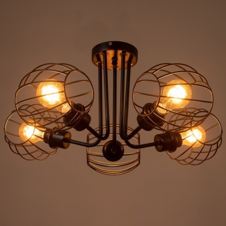 Svetogor chandelier "Light" 5x60W black 62x62x28cm-2