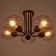 Svetogor chandelier "Light" 5x60W black 62x62x28cm
