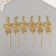 Decor for creativity "Golden-Brilliant Snake" 12.5 cm (set 6 pcs)