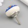 Handle for the casket ceramics, metal "blue-orange flower" 4.1x4.1x6 cm