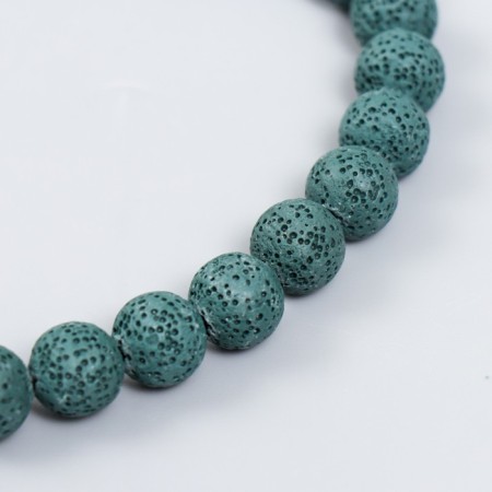 Beads for aromatherapy with the hole "Round. Blue-green" d = 1.2 cm set of 33 pcs +-3-1