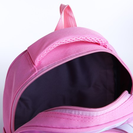 Baby backpack on lightning, 3 outer pockets, pink color-4