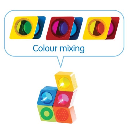 Wooden toy Rainbow blocks "Miracles", with a sound effect-5