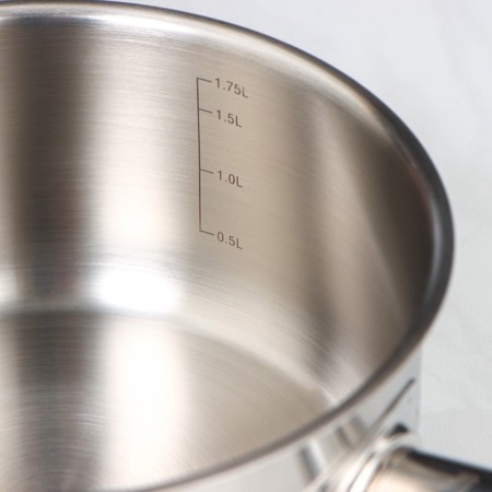 A bucket without a lid is “catering”, 2.1 l, d = 18 cm, h = 9 cm, a metal handle, induction, with a heat distribution layer-1