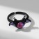 Ring "Monster" with wings, the color is black, dimensionless