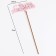 Topper wooden "Happy birthday" pink 13x6 cm