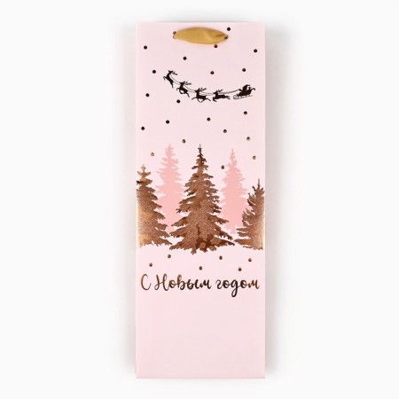 Package New Year's laminated for the bottle "New Year's Surprise", 13 x 36 x 10, New Year-3