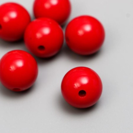 Beads for creativity plastic "Scarlet beads" set of 16 grams 1.6x1.6 cm