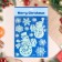 Stickers on the windows "New Year" snowmen, 27 x 18 cm
