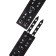 Handcuffs with two belts and black Pecado BDSM lining, genuine leather, black