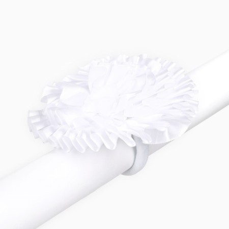Outlet. Bant for hair on elastic band, white, 11 cm, kitty Marie-3