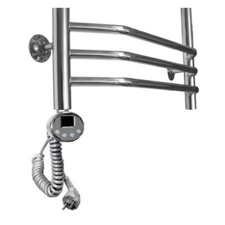 Domoterm electric heated towel rail "Laura", 500 x 700 mm, 9 crossbars, left, chrome-2