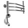 Domoterm electric heated towel rail "Laura", 500 x 700 mm, 9 crossbars, left, chrome