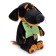 Baby Vaxon soft toy, with a green bow in polka dots, 19 cm