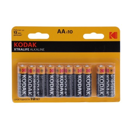 Alkalin battery Kodak Xtralife, AA, LR6-10BL, 1.5V, spike, 10 pcs.