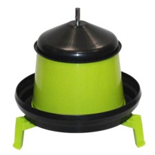 Bunker feeder for poultry at 10 kg, on legs, plastic