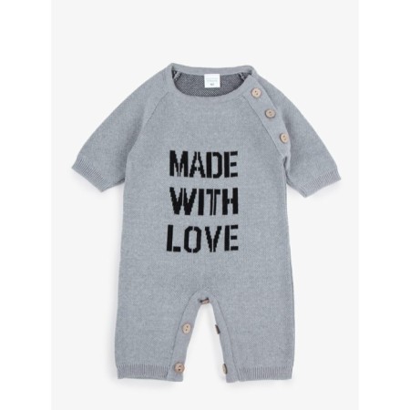 Knitted Knitted Children's Pure Love Made, height 80 cm, gray color-6