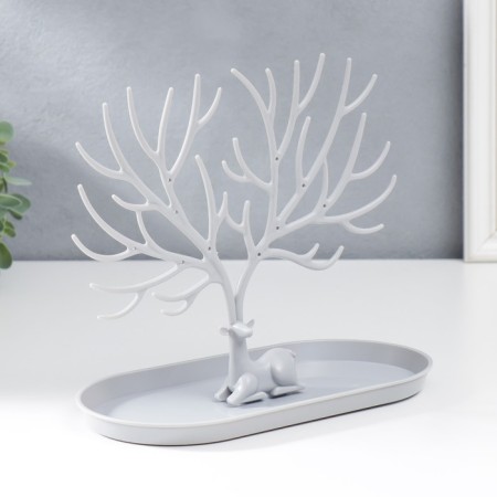 Twizer stand plastic "Deer with branched horns" gray 21.5x12.5x24.5 cm-2
